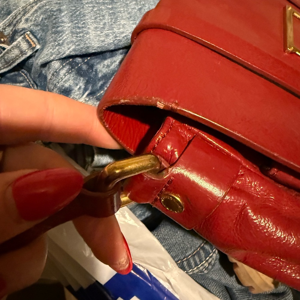 Marc By Marc Jacobs Burgundy Leather Crossbody with Gold Hardware - Picture 11 of 11
